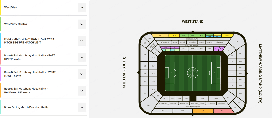 plan stade Chelsea
