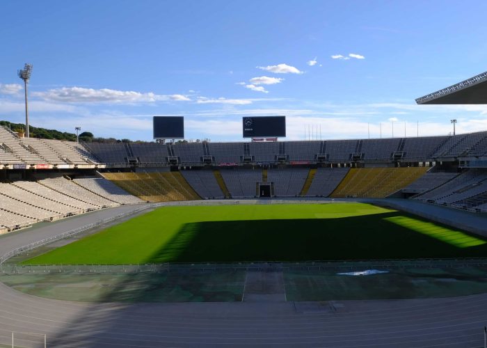 Barcelona, Spain - 5 November 2021: Lluis Companys Olympic Stadium, Illustrative Editorial.