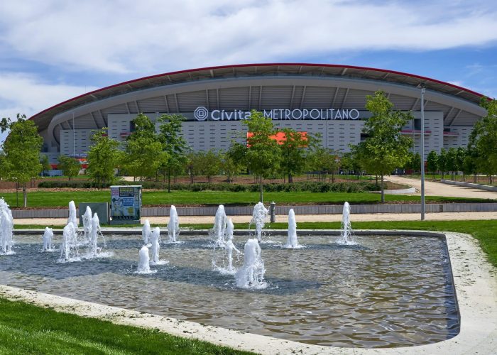 View on Civitas Metropolitano arena - the official home ground of FC Atletico Madrid